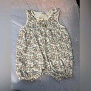Floral Baby Romper with Buttons